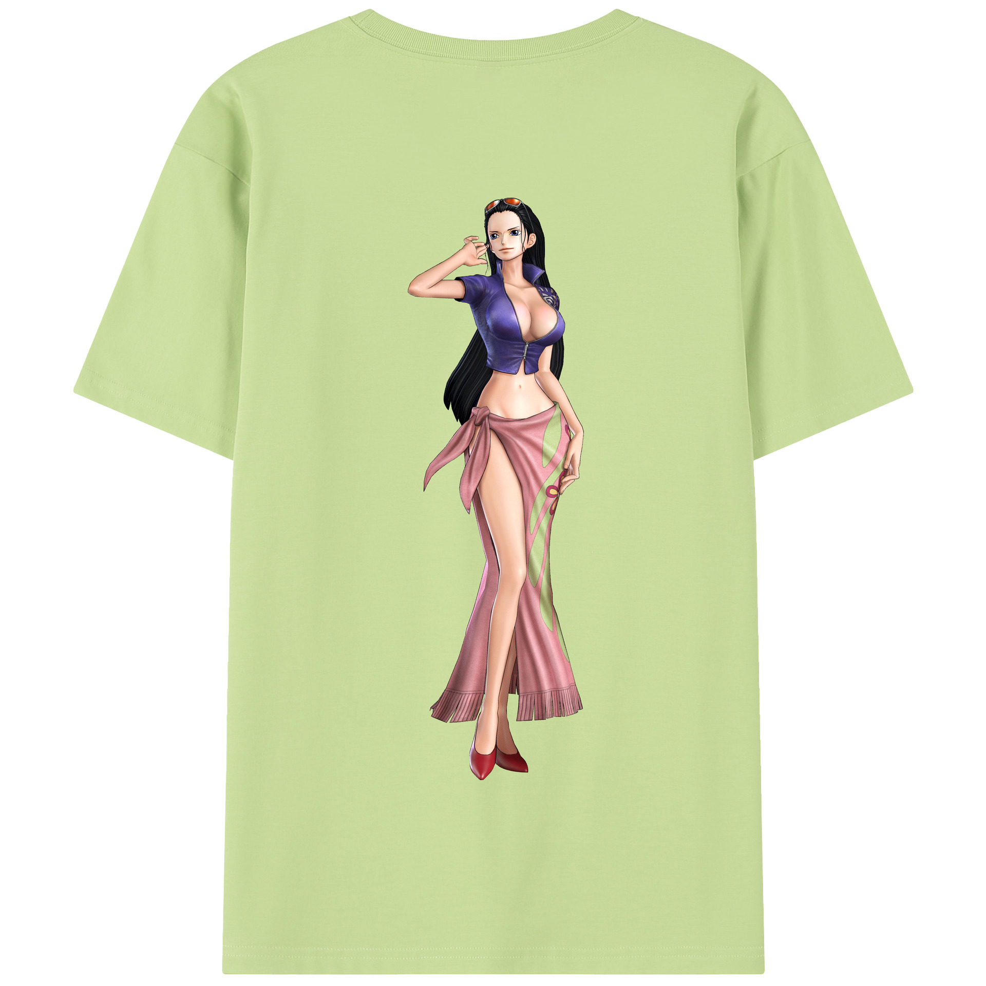 ワンピース ニコ・ロビン ONE PIECE Nico Robin 綿100％半袖Tシャツ（背面プリント）